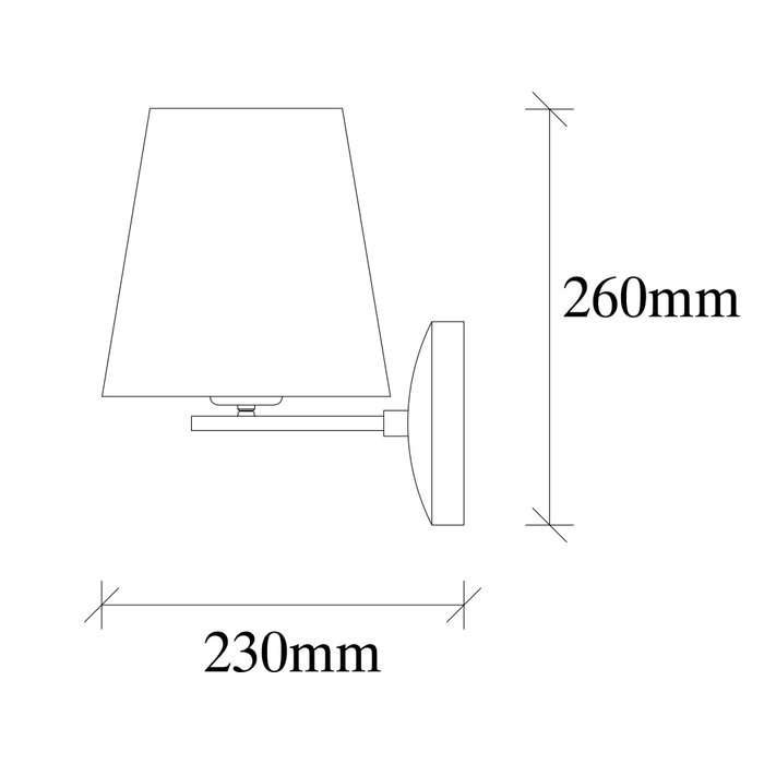 Opviq Lámpara de Pared 4683 Moderna y Elegante, Cuerpo de Metal y Casquillo de Tela, Negro y Crema